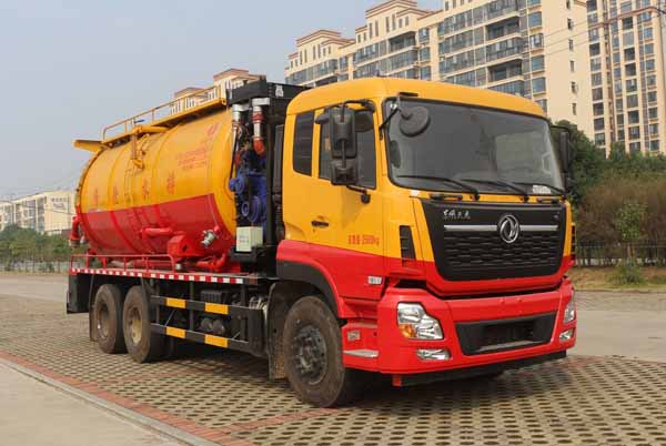 東風天龍6x4管道疏通車|CLT5251GQWDF6型清洗吸污車